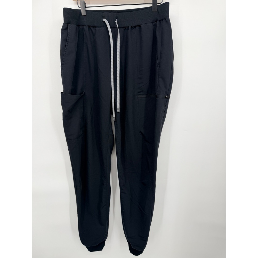 Fabletics Jogger Pants Mens XL Black Excellent Cargo Utility Drawstring Scrub